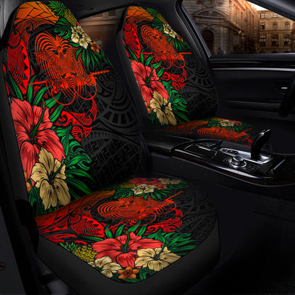 Papua New Guinea Car Seat Covers Polynesian Coat Of Arms Tropical
