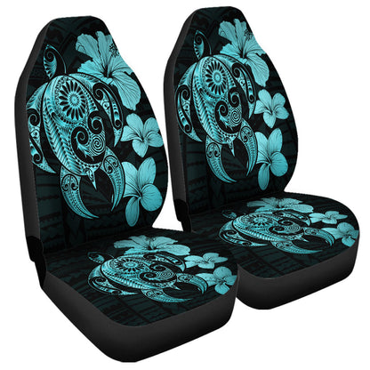 Hawaii Car Seat Covers Hibiscus Plumeria Mix Polynesian Turtle