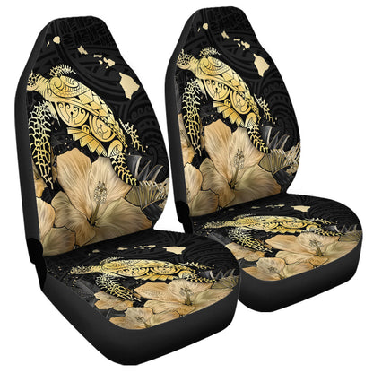 Hawaii Car Seat Covers Turtle Hibiscus Gold