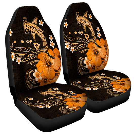 Hawaii Car Seat Covers Kanaka Map And Shark Tribal Tattoo