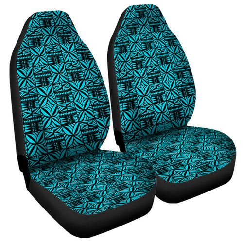 Samoa Car Seat Covers Design Stretch Print Fabric Turquoise