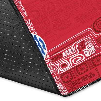 Tahiti Area Rug French Polynesia Pattern Vintage Style