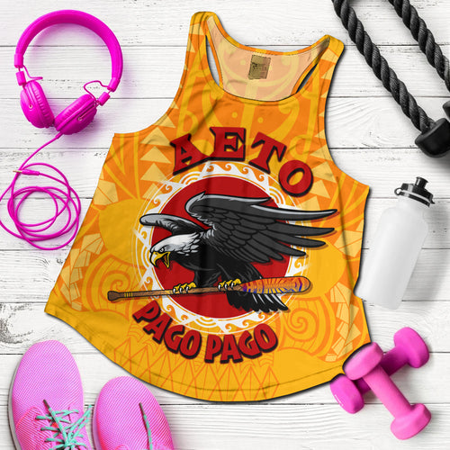 American Samoa Polynesian Women Racerback Tank - Aeto Pago Pago