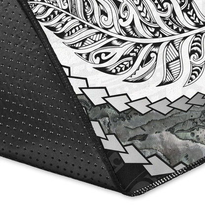 New Zealand Area Rug Silver Fern Maori Pattern