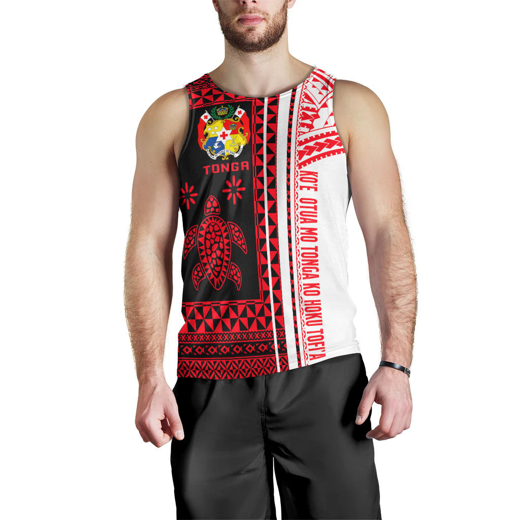 Tonga Men Tank Top - Custom Proud To be Tongan Polynesian Patterns With Tonga Kupesi