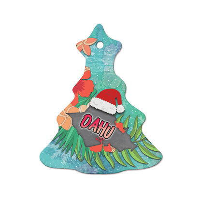 Hawaii Ceramic Ornament Christmas Oahu Island