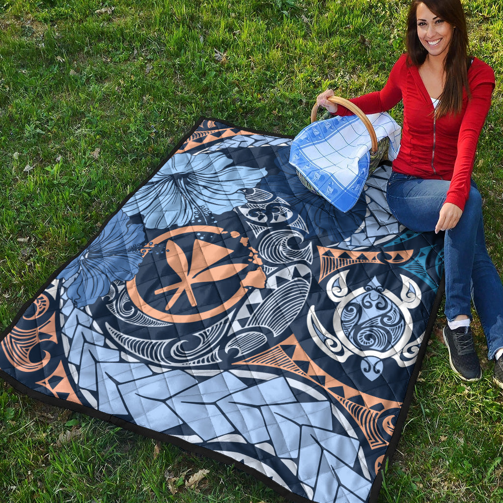 Hawaii Premium Quilt Kanaka Maoli Tribal Pattern