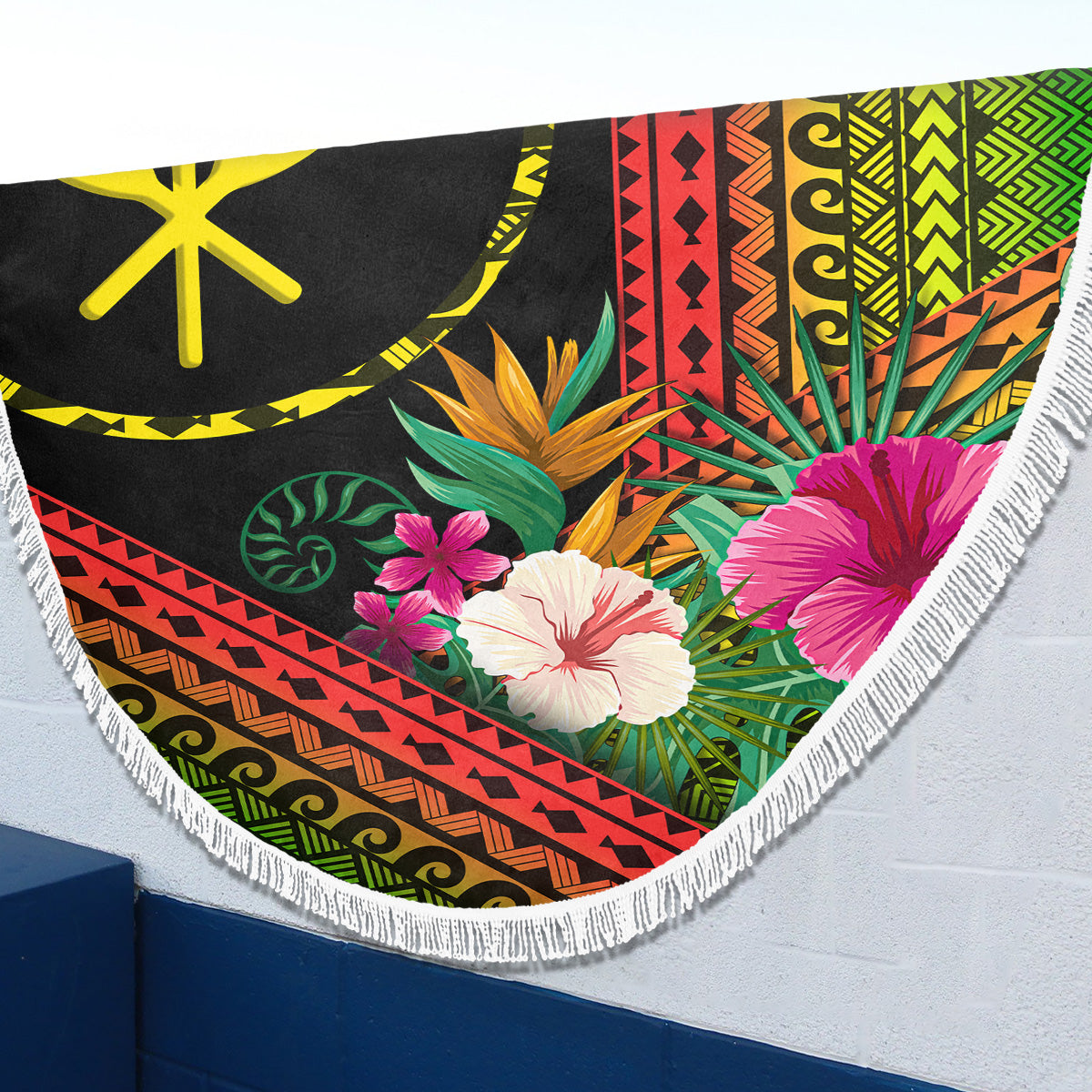 Hawaii Beach Blanket Kanaka Maoli Polynesian Pattern