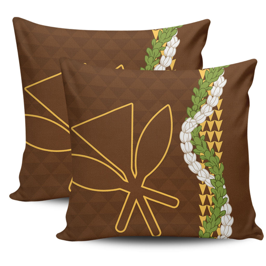 Hawaii Pillow Cases Kanaka Maoli Puakenikeni Maile Flower Lei