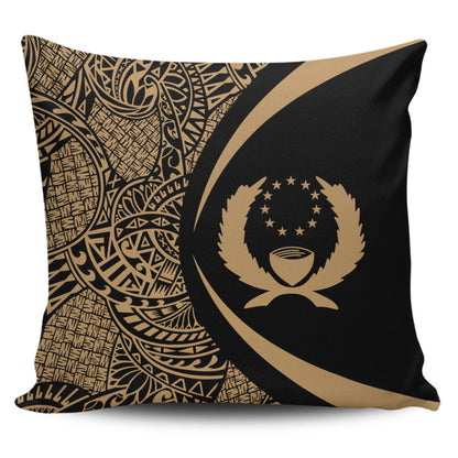 Pohnpei State Pillow Cover Lauhala Gold Circle Style