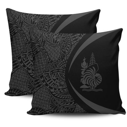 New Caledonia Pillow Cover Lauhala Gray Circle Style