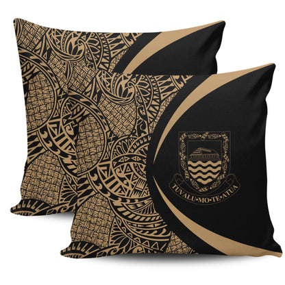 Tuvalu Pillow Cover Lauhala Gold Circle Style