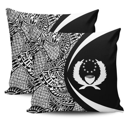 Pohnpei State Pillow Cover Lauhala White Circle Style