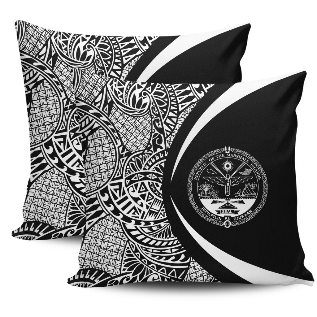 Marshall Islands Pillow Cover Lauhala White Circle Style