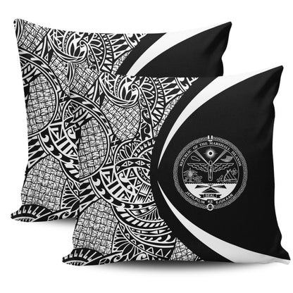 Marshall Islands Pillow Cover Lauhala White Circle Style