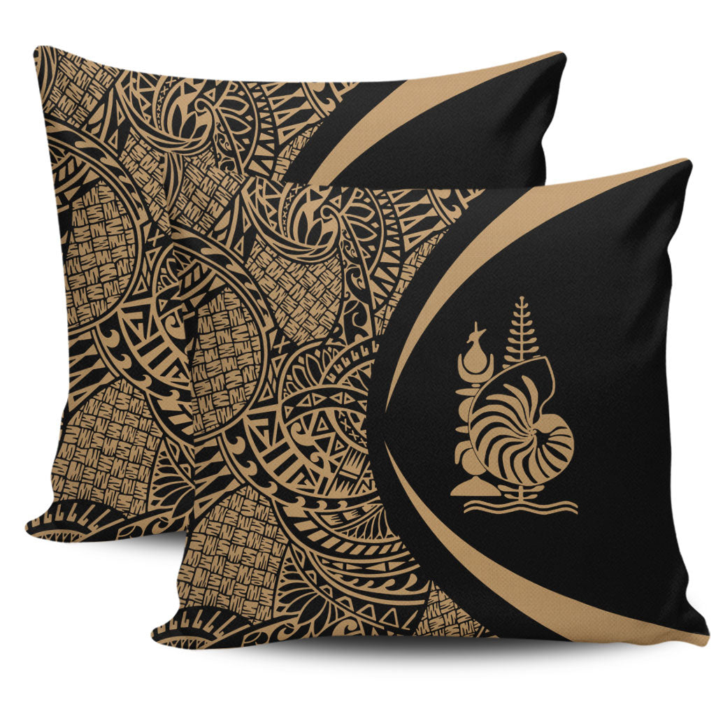 New Caledonia Pillow Cover Lauhala Gold Circle Style