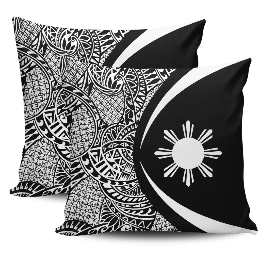 Philippines Filipinos Pillow Cover Lauhala White Circle Style