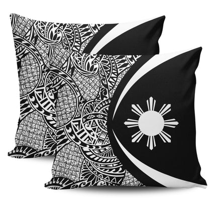 Philippines Filipinos Pillow Cover Lauhala White Circle Style