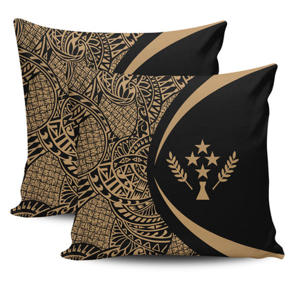 Kosrae Pillow Cover Lauhala Gold Circle Style
