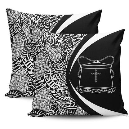 Tokelau Pillow Cover Lauhala White Circle Style