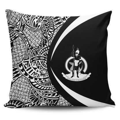 Vanuatu Pillow Cover Lauhala White Circle Style