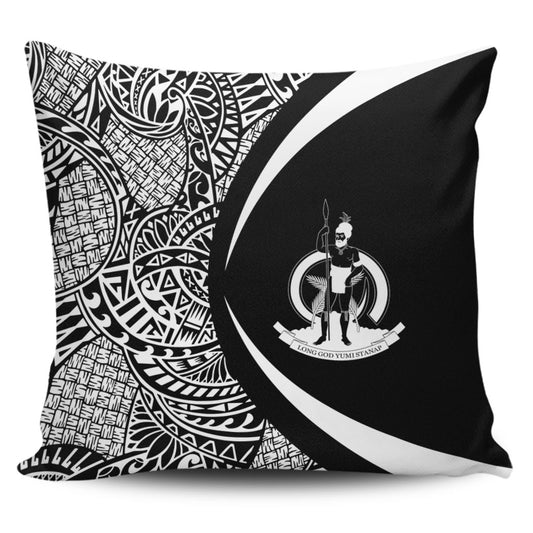 Vanuatu Pillow Cover Lauhala White Circle Style