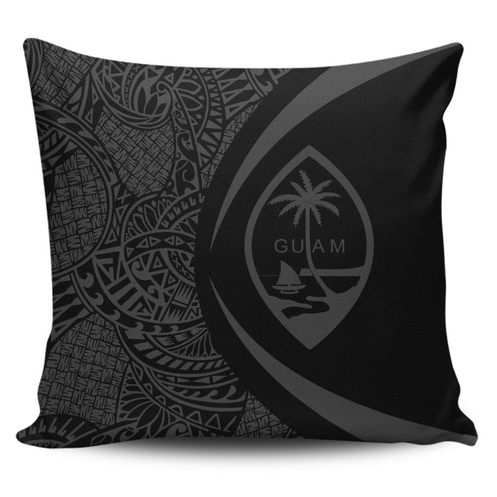 Guam Pillow Cover Lauhala Gray Circle Style