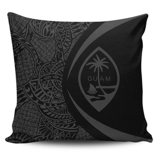 Guam Pillow Cover Lauhala Gray Circle Style