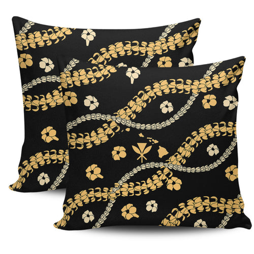 Hawaii Pillow Cover Curve Floral Lei