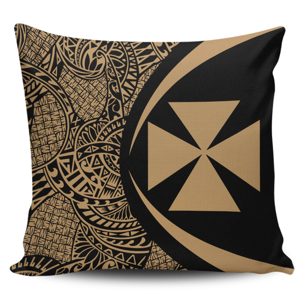 Wallis And Futuna Pillow Cover Lauhala Gold Circle Style
