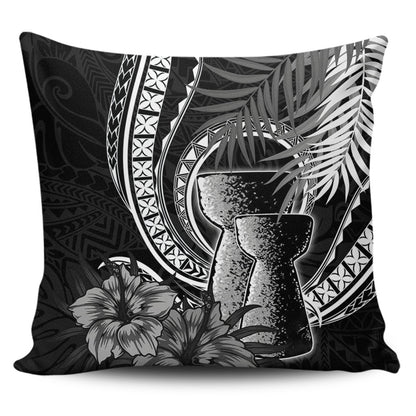 Guam Pillow Cover Tribal Latte Stone Tropical Style