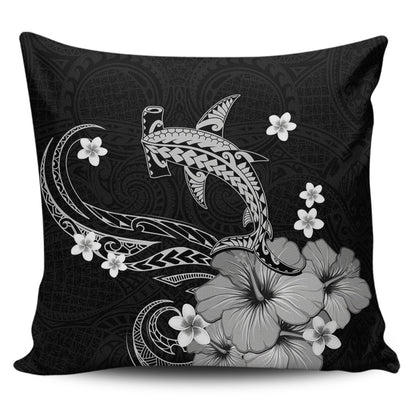 Hawaii Pillow Cover Shark Polynesia Tribal Tattoo