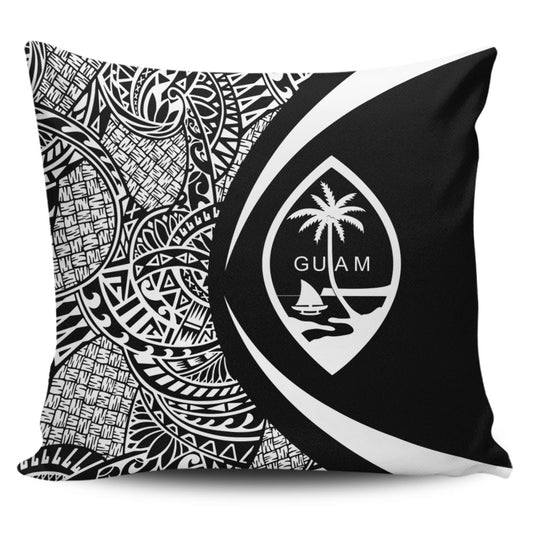 Guam Pillow Cover Lauhala White Circle Style