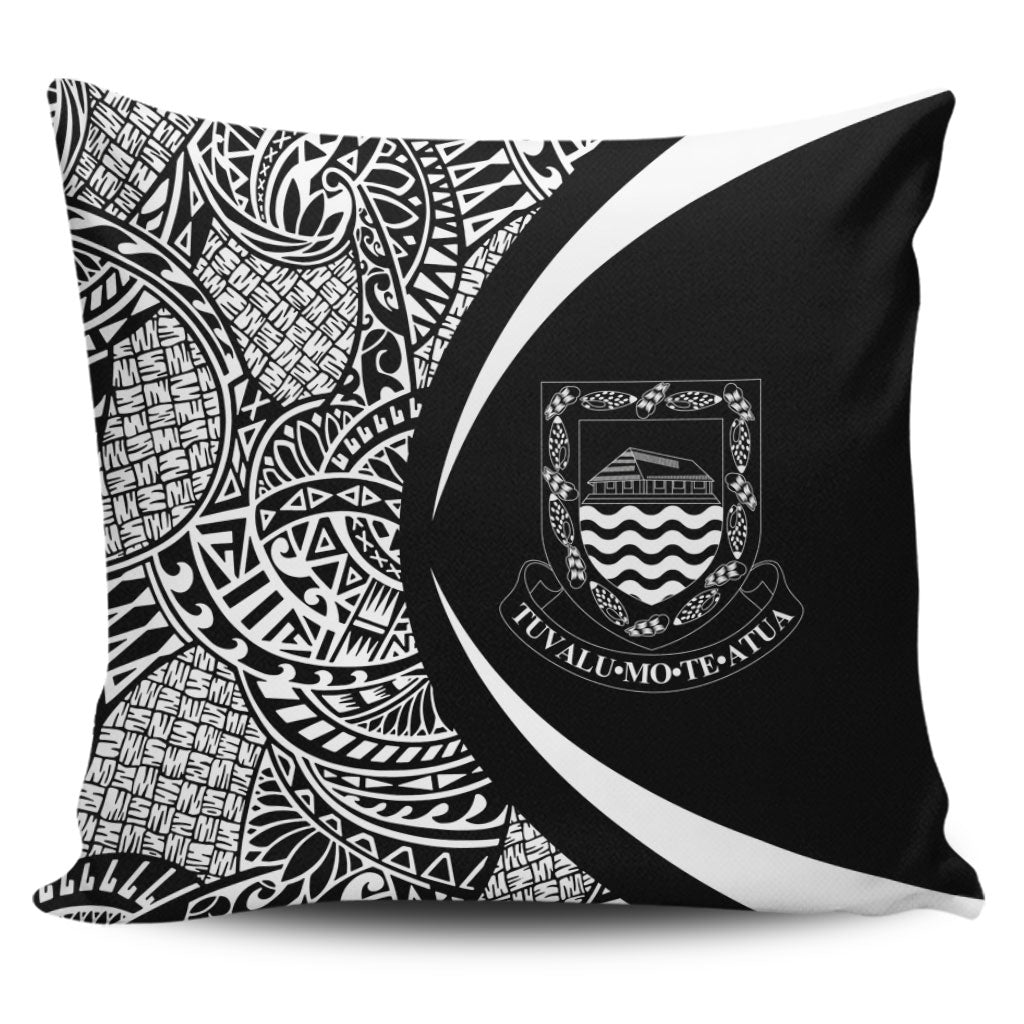 Tuvalu Pillow Cover Lauhala White Circle Style