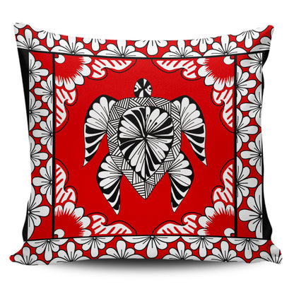 Tonga Pillow Cases Tapa Turtle Design