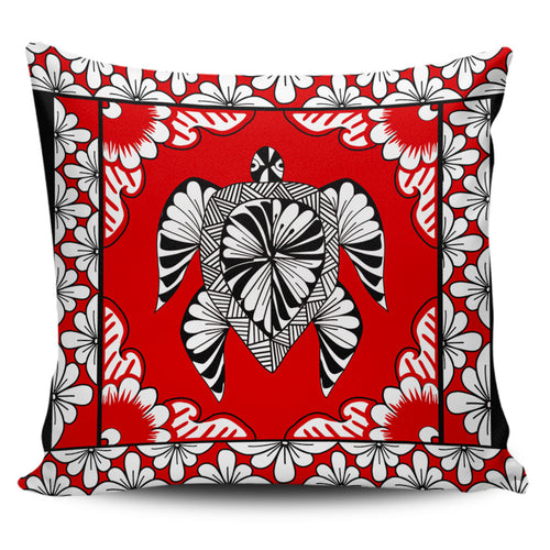 Tonga Pillow Cases Tapa Turtle Design