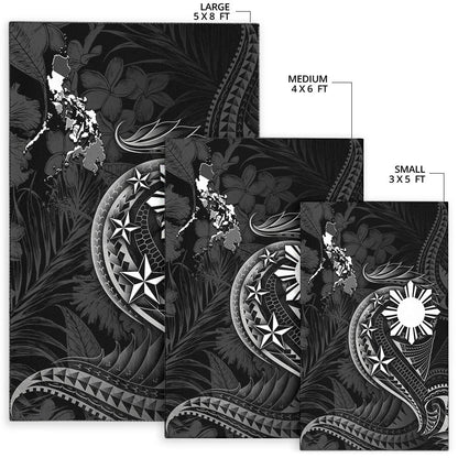 Philippines Filipinos Area Rug Philippines Sun Tribal Patterns Tropical Flowers Curve Style