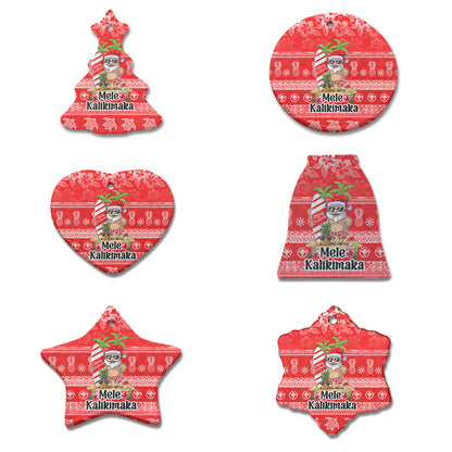 Hawaii Ceramic Ornament  Mele Kalikimaka Merry Christmas Tree Pineapple Tropical