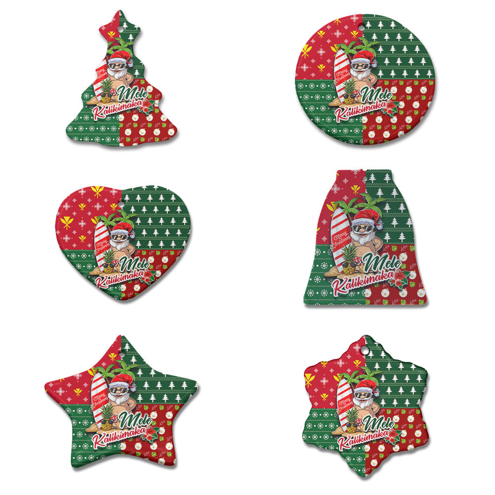 Hawaii Ceramic Ornament Mele Kalikimaka Hawaii Christmas Patterns