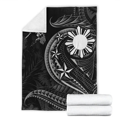 Philippines Filipinos Premium Blanket Philippines Sun Tribal Patterns Tropical Flowers Curve Style