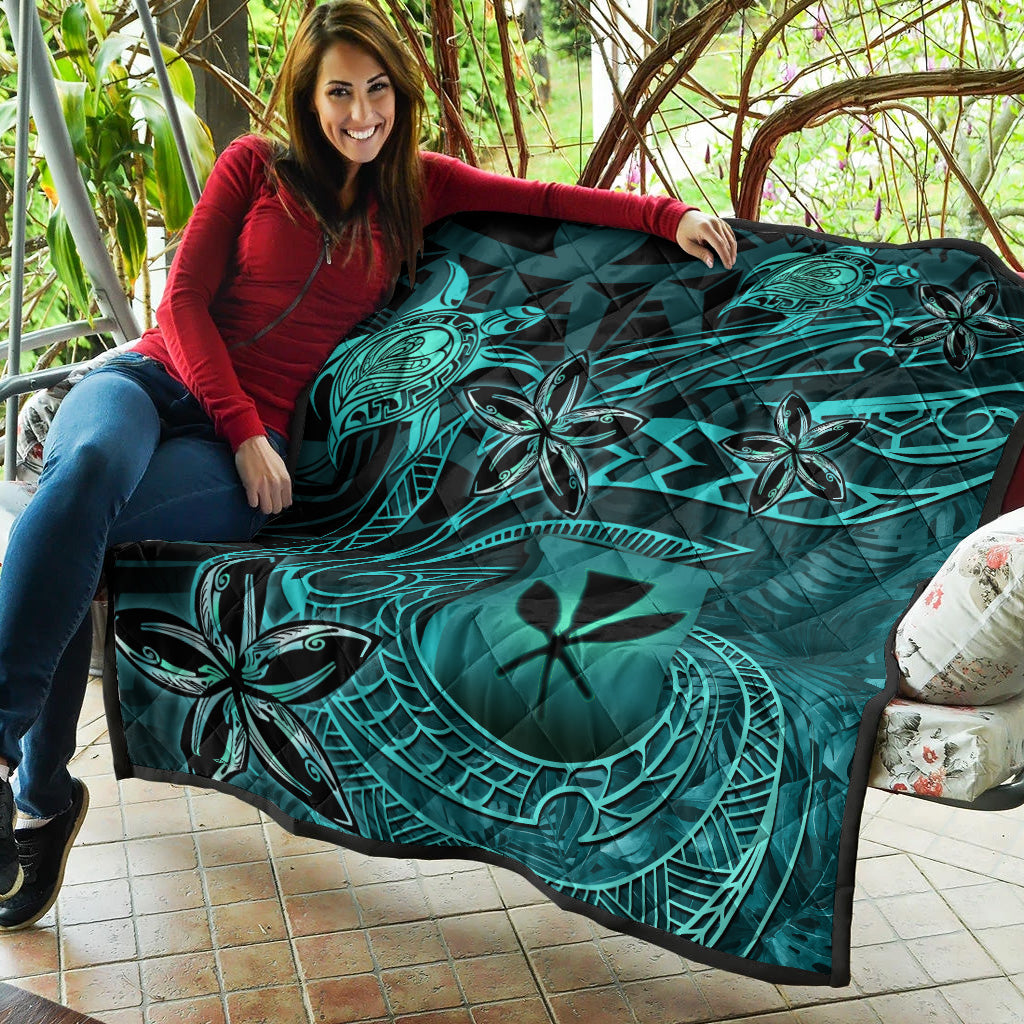 Hawaii Premium Quilt Kanaka Maoli Tropical Leaves Polynesian Pattern