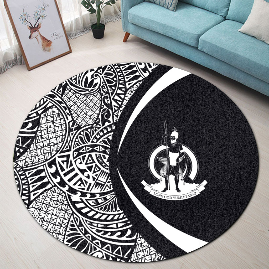 Vanuatu Round Rug Lauhala White Circle Style