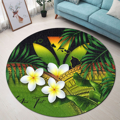 Hawaii Round Rug Custom Kanaka Polynesian Tropical