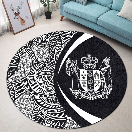 New Zealand Round Rug Lauhala White Circle Style