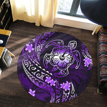 Hawaii Round Rug Kanaka Maoli Map With Turtle Tribal Polynesia Tattoo Luxury Design