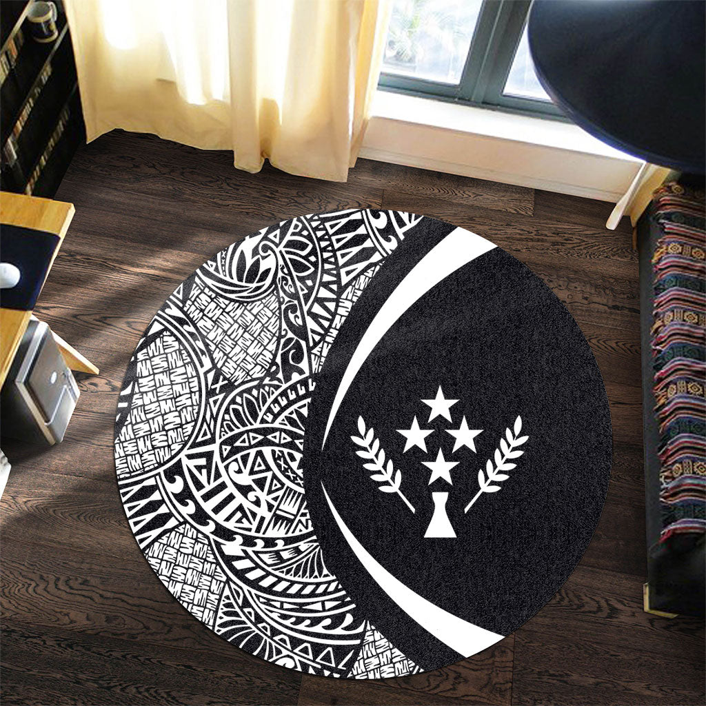 Kosrae Round Rug Lauhala White Circle Style