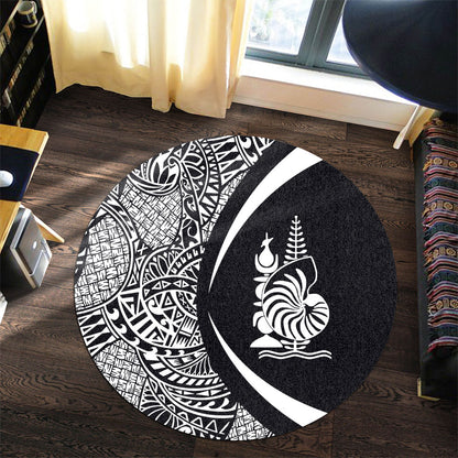 New Caledonia Round Rug Lauhala White Circle Style