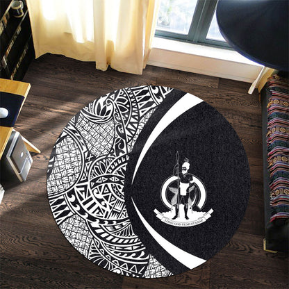 Vanuatu Round Rug Lauhala White Circle Style