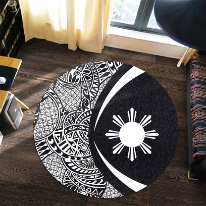 Philippines Filipinos Round Rug Lauhala White Circle Style