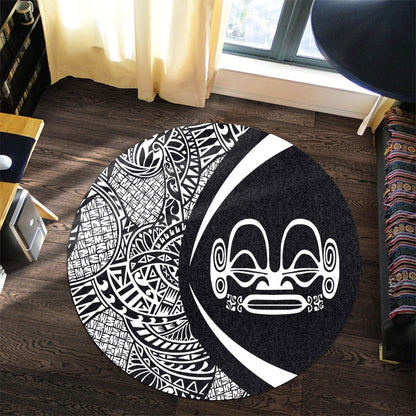 Marquesas Islands Round Rug Lauhala White Circle Style